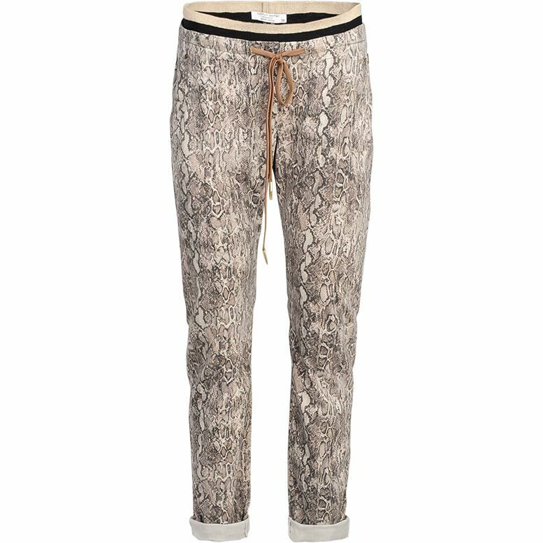 Maria waterval stapel Broek SUMMUM met slangenprint en koord online bestellen | Henri's Fashion