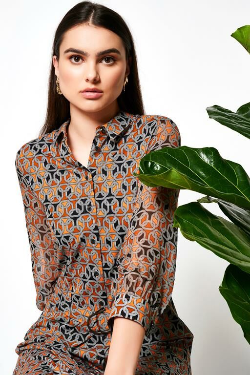Jurk DESOTO Kora 3 4 Chif terra chain print online bestellen