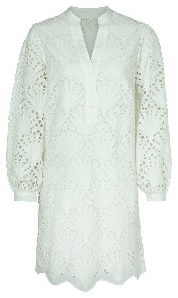 Jurk YAYA broderie anglaise egret off white online bestellen Henri s Fashion