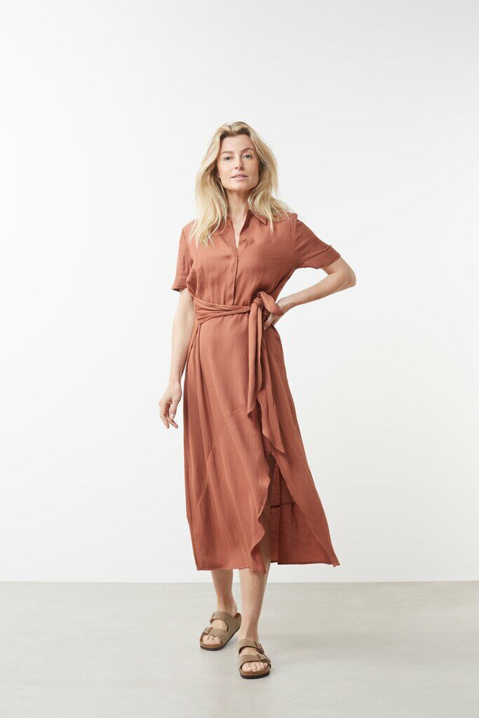 Yaya jurk bruin sales