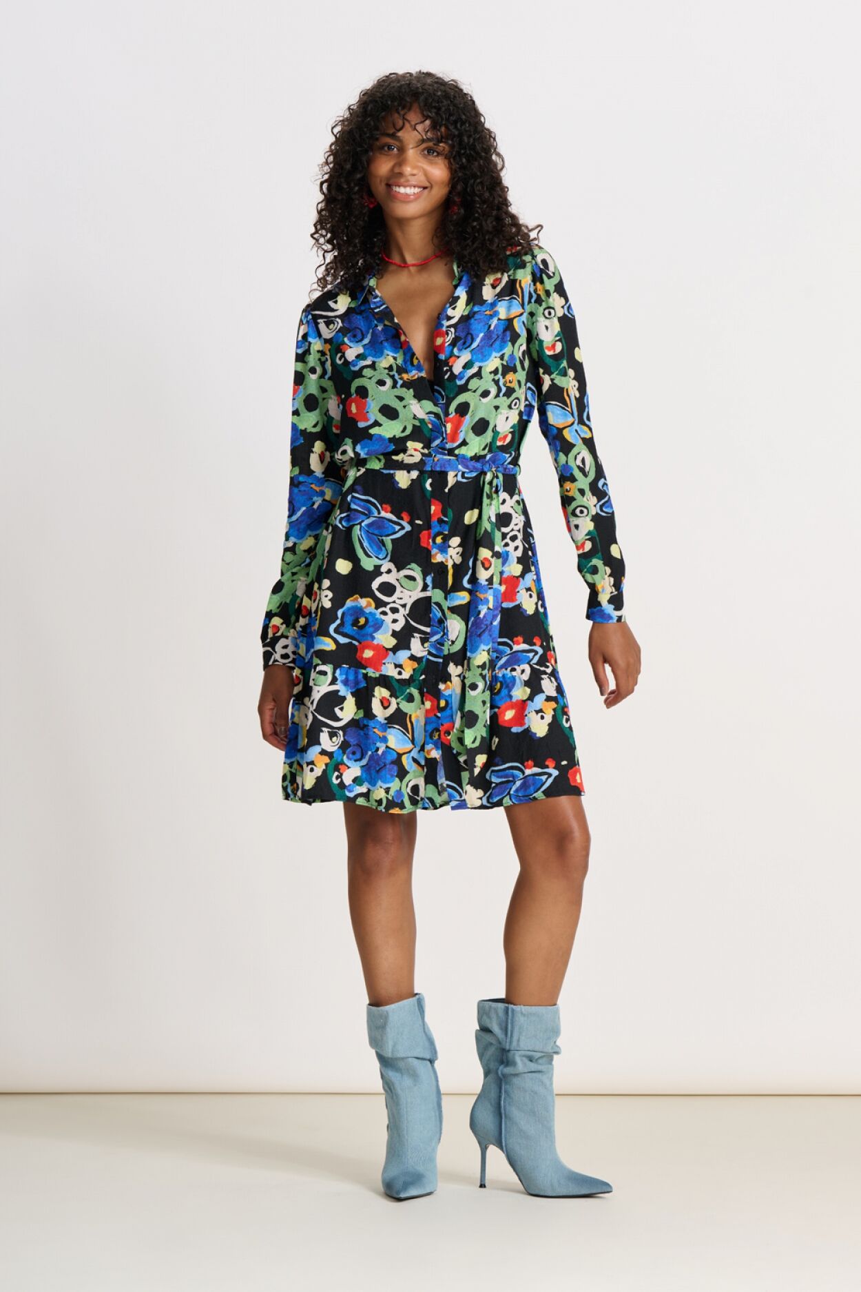 Jurk POM flower glory multi online bestellen Henri s Fashion