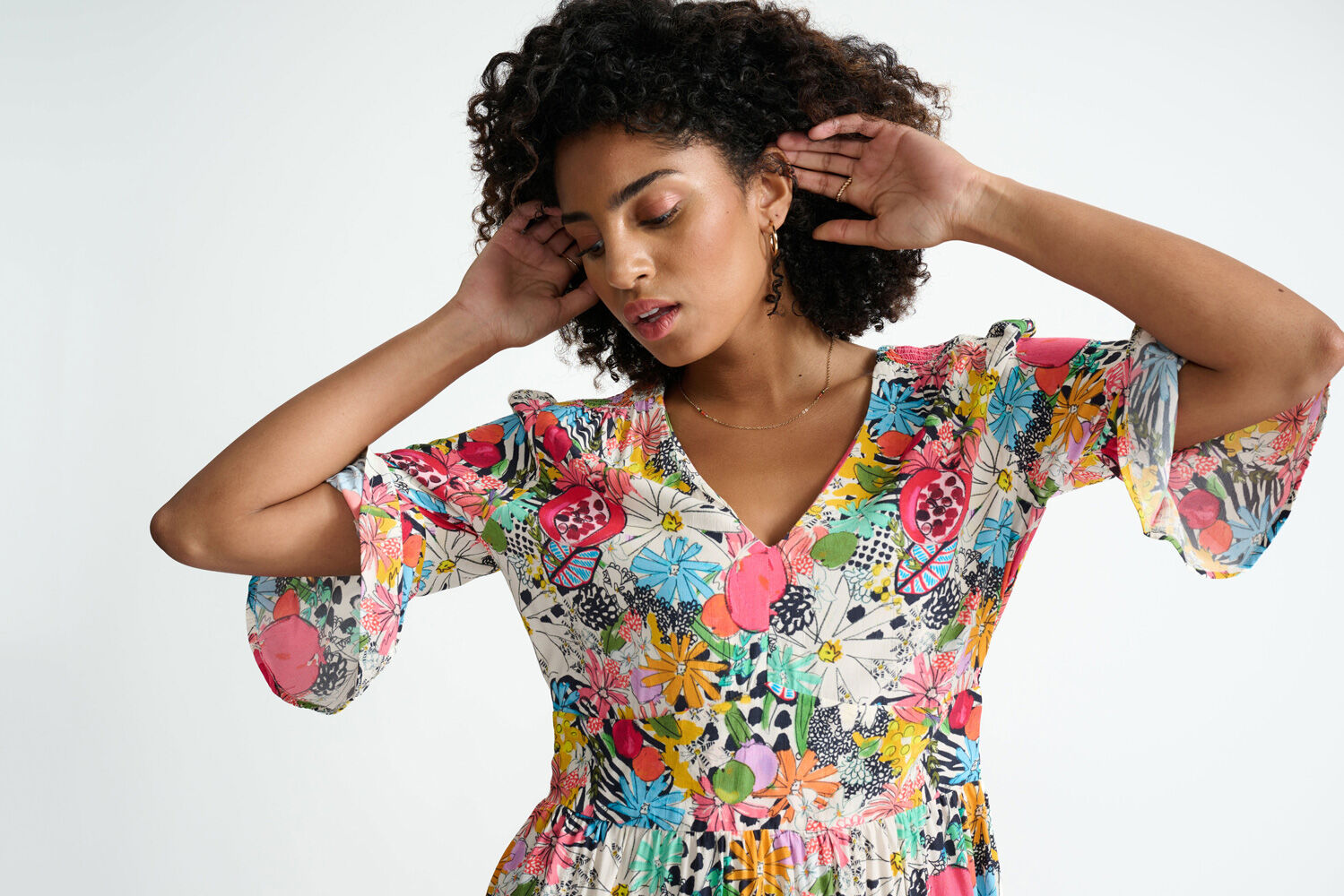 Jurk POM liv tropical bouquet online bestellen Henri s Fashion