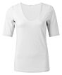 Round V-neck top OFF WHITE 1909264N-14201