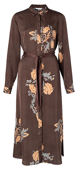 Maxi shirt dress with belt 1801267-021-908091