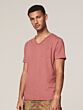 Stewart V-neck s/s Slub Jersey Old Pink 202502-434