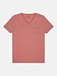 Stewart V-neck s/s Slub Jersey Old Pink 202502-434