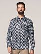 Shirt l/s Linen Flower Dk. Navy 303304-649