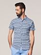 Shirt s/s Shaking Triangle melange Blue 311202-625