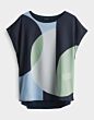 Saloma print coal blue 10387613004315-60020
