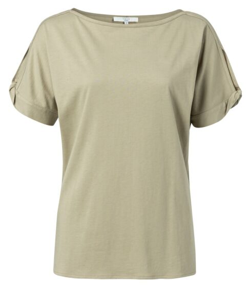 Boat neck T-shirt with split 1909268-015-61108