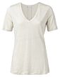Linen T-shirt with satin tape 1919112-013-20105