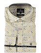 Shirt korte  mouw grid stretch Oker 51.6645-153