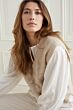 Cable V-neck spencer BEIGE 1000489-123-99959