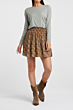 Pleated mini skirt with print 1401104-021-908091