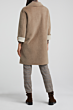 Long faux fur jacket SAND 162118-023-71320
