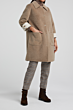 Long faux fur jacket SAND 162118-023-71320