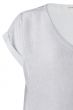Linen fabric mix top PURE WHITE 1901288-114-00000