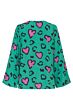 Blouse green-pink hartjes 23133-530-420