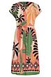 Jurk V hals multicolour print 23158-220-998