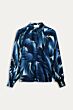 Blouse POM feathers blue
