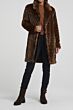 Faux fur coat CACAO 161142-023-812221