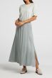 Satin skirt elastic waist BLUE 1401134-113-65804