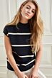 Striped top cap sleeve BLUE 1000467-122-940121