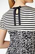 Jurk lou korte mouw contrast vb533-s21-172