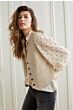 Printed volume sleeve blouse 1101252-123-658061