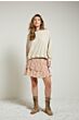 Print skirt with smocked waist 1401176-213-313081