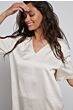 V-neck top MOCHA 1-701056-303-612111