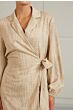 Wrap dress snake SAND 1-601115-403-209081