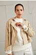 Cropped trenchcoat BEIGE 2-001024-402-51307