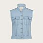 Gilet FLOREZ ginny aztec bleached denim
