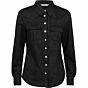 Blouse lange mouw suedine black 2s2461-11269-990