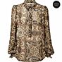 Blouse lange mouw ornament print 2s2468-11240-990