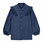 Blouse short sleeve cotton indigo 2s2718-11631-490