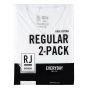 T-Shirt 2-pack gouda v-neck wit 37-044-000