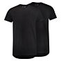 T-Shirt 2-pack gouda v-neck zwart 37-044-007