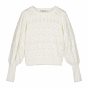Balloon sleeve sweater pointelle 7s5638-7865-191