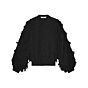 Blouse SUMMUM fringe fluffy black