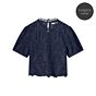 Top SUMMUM short sleeve lace navy noir