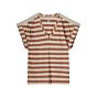 Top SUMMUM v-neck stripe sephia blush