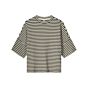 Top SUMMUM boxy stripe waffle black ivory