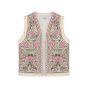 Gilet SUMMUM embroidered velours print