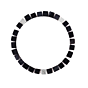 Armband stones memphis matt black sbm-002