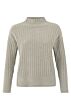 Ribbed turtleneck sweater TAUPE GREY MELANGE