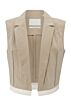 Sleeveless gilet TWILL BEIGE 1-521001-503-99998