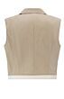 Sleeveless gilet TWILL BEIGE 1-521001-503-99998