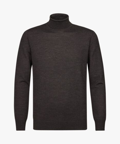 PULLOVER ROLL NECK DARK BROWN PPVJ30005D-H2
